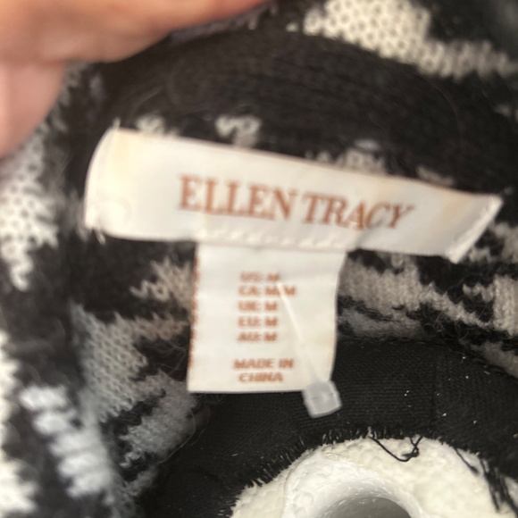 Herringbone Chanel Style Wool Blend Sweater - Picture 5 of 5